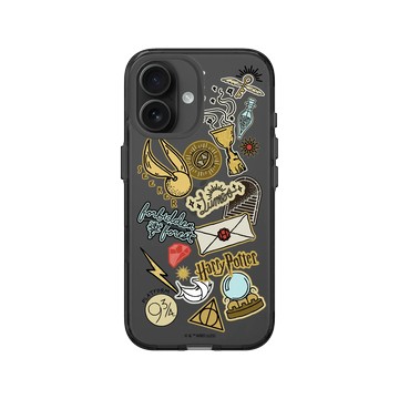 iPhone 16 Clear (相機按鈕) 酷墨灰 - 哈利波特 Harry Potter - Sticker - 霍格華茲校園生活