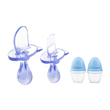 Yummymia 專利握筆式湯叉組  湯匙 + 叉子  深海藍  2入