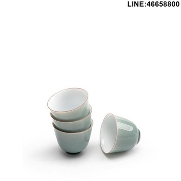 免運 開立發票 茶具 伴手禮  初見青山茶杯家用青瓷品茗杯功夫茶具小茶杯陶瓷單杯喝茶茶具