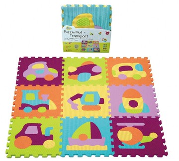 安全野餐 mit 寶寶爬行墊 巧拼地墊 圖案地墊 (可愛交通款)