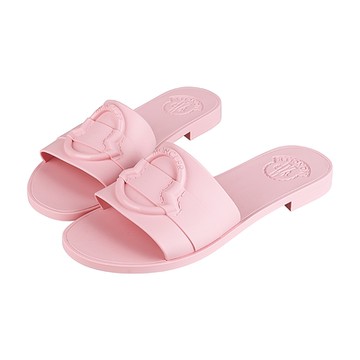 MONCLER MON立體刻字LOGO設計TPU低跟涼拖鞋(女款/粉)