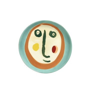 比利時Serax｜OTTO圓盤4入禮盒組16cm-綠/臉譜