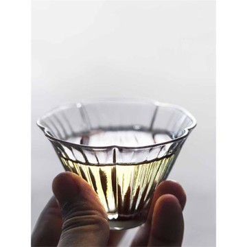 手工耐熱玻璃品茗杯功夫茶單人小茶杯復古主人品茶杯透明茶具套裝