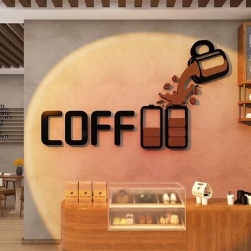 【含稅/免運】 網紅背景墻咖啡廳奶茶店墻面裝飾布置蛋糕烘焙店吧臺貼紙