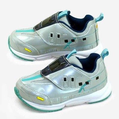 プラレール PLARAIL TOMY 16226 E956型新幹線 ALFA-X ベルクロ マジックベルト 銀 運動靴 キッズ