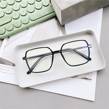 新款 金屬插針韓版女素顏鏡框平光鏡防藍光男 可配近視