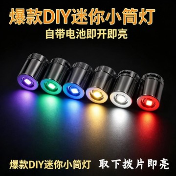 現貨🚀隔日出🔥LED迷你射燈 裝飾燈 擺件燈 模型燈 暖黃暖白七彩變色 氣氛燈 桌面擺設 節慶佈置 展示櫃燈 居家裝