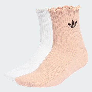 adidas 荷葉邊中筒襪 2 雙入 男/女 - Originals KD8369 官方直營