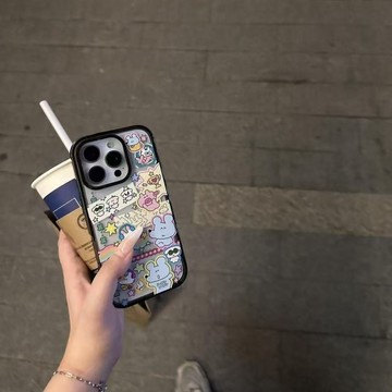 ✨手機殼✨豬貓狗標簽適用于蘋果17Promax新款iPhone16黑框15亞克力14手機殼
