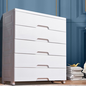 【預購】64大面寬-時尚5層抽屜收納櫃-附輪-三色可選 024165 馬卡龍