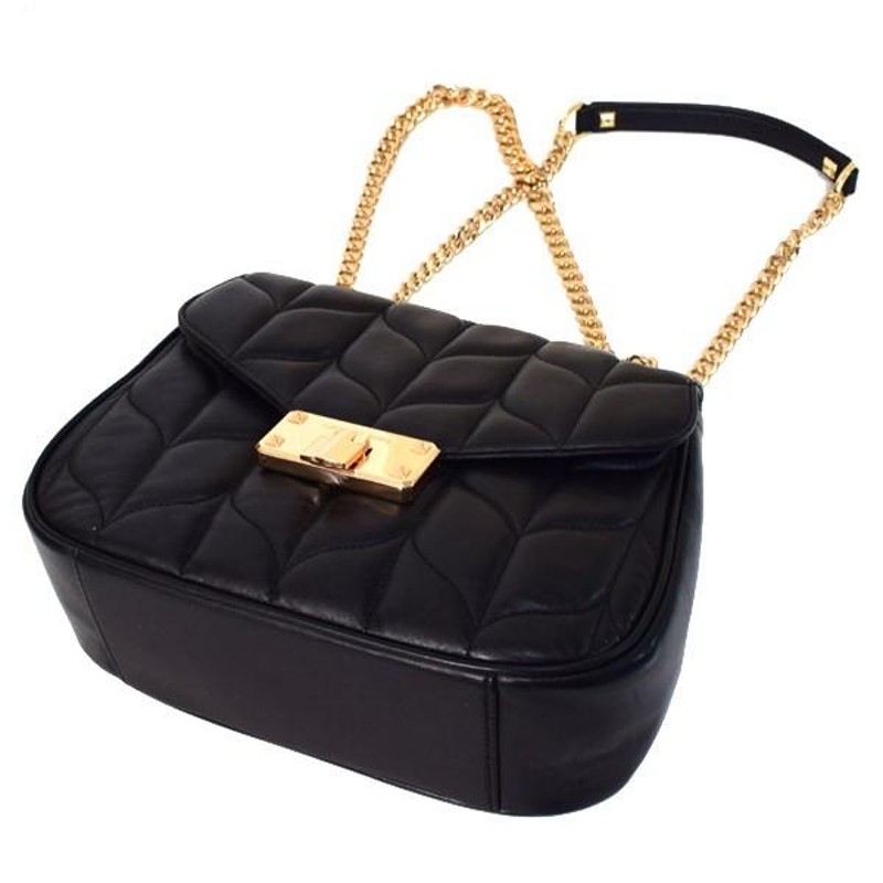 【美品】 MICHAEL KORS ショルダーバッグレザー キルティング　ブラッ MICHAEL KORS ショルダーバッグ バッグ WHITNEY キルテッド