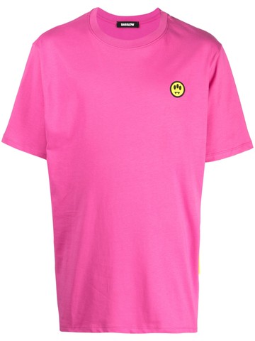 BARROW - logo-print cotton T-shirt - unisex - Cotton - S - Pink