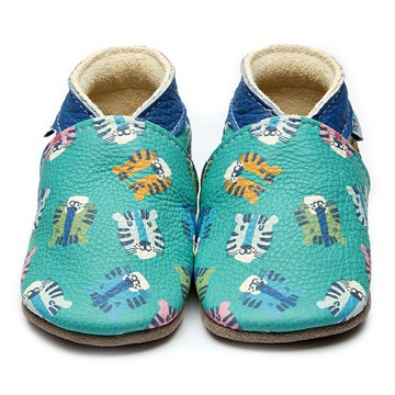 英國Inch Blue - 真皮手工寶寶鞋-帥氣老虎