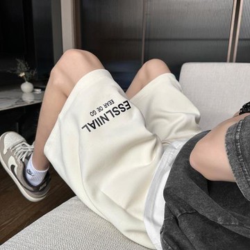 短褲男夏季潮流寬松五分褲美式籃球褲歐美高街潮牌休閑褲直筒中褲