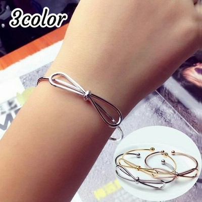 ブレスレット バングル アクセサリー レディース 女性用 ファッション小物 オープンタイプ C型 リボン 蝶 結び 上品 清楚 通販 Lineポイント最大get Lineショッピング