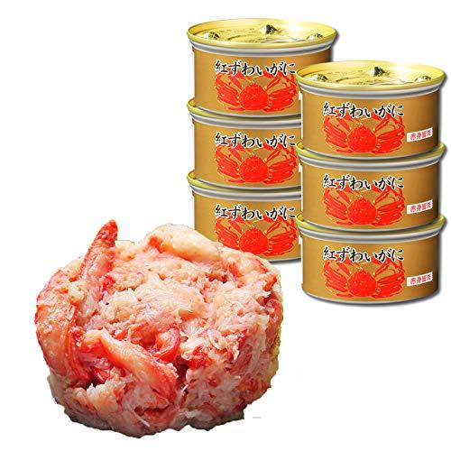 マルヤ水産 紅ずわいがに 赤身脚肉 缶詰 (75g) (6缶入)