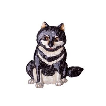 【Palnart Poc 官方正品】PB168 乖乖坐下柴犬胸針｜日本製 療癒笑容與立體造形 Shiba