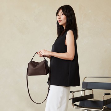 Mini Valley Cube Shoulder Bag靜墨棕-側背包/斜背包/單肩包