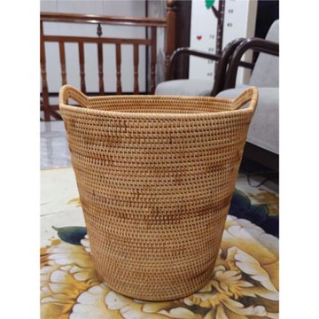 越南藤編收納筐家用編織臟衣籃大號臟衣服臟衣簍手提洗衣筒送內襯