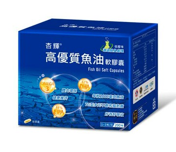 杏輝 高優質魚油軟膠囊200粒/罐 DHA、EPA 憨吉小舖