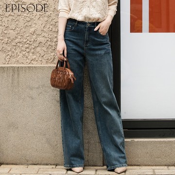 EPISODE - 休閒百搭直筒牛仔長褲E44200