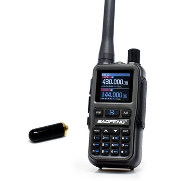 BAOFENG UV-68R 超迷你雙頻對講機 雙天線組(送真雙頻短天線)5W晨霧灰