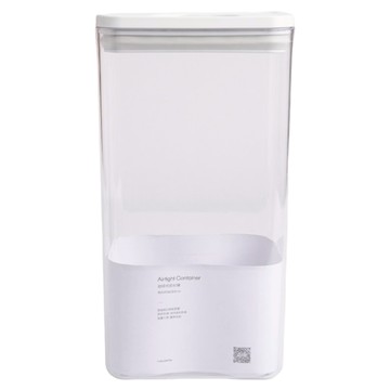 HOLA 和樂家居 旋鈕式防潮PET密封罐 16.8 x 10.8 x 32.8 長形  1個  4.1L