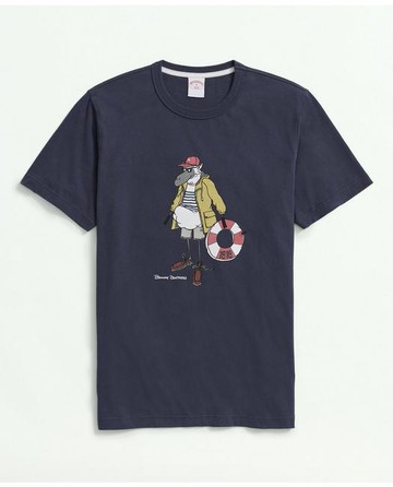 Brooks Brothers Men's Henry Graphic T-Shirt | Navy | Size XL