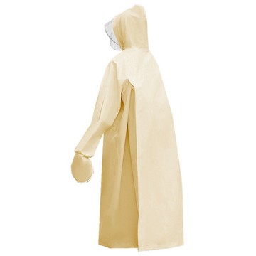 ZHEOGYU Keyru 時尚百搭雨衣 EVA材質 黃色 一件式機車雨衣 建議身高150-160cm  M(胸圍118cm 袖長70cm 衣長107cm)