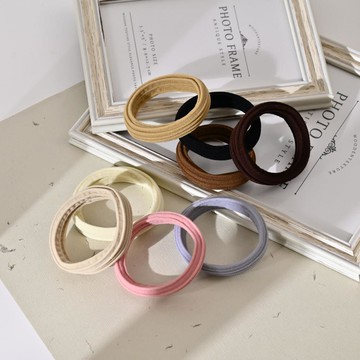 高彈力毛巾圈4入-坑條-兩色任選