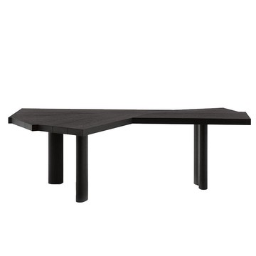 免運 可開票 桌子 長桌 工作桌 辦公桌 書桌 電腦桌 會議桌 老板桌 台灣製      簡約現代實木電腦桌輕奢風極簡異形工作臺辦公桌老板桌設計師書桌