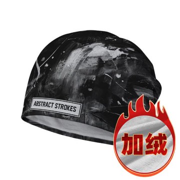 設無界 油畫筆觸潑墨噴濺復古大碼堆堆帽男女帽子包頭帽圍脖000E