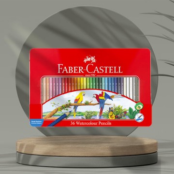 Faber-Castell 紅色系 水性色鉛筆36色/鐵盒(原廠正貨)