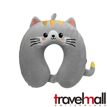 Travelmall 3D 旅行舒適記憶頸枕-小貓
