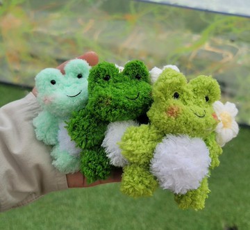 (手工製作) 可愛的微笑青蛙鑰匙圈