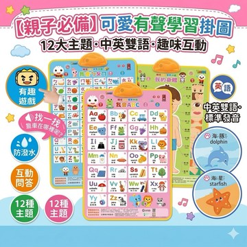 ❤️🌟全館現貨❤️愛卡樂賣場❤️風車 有聲掛圖 掛圖 學習掛圖 ㄅㄆㄇ 注音掛圖   ABC 動物 交通工具 注音 身體