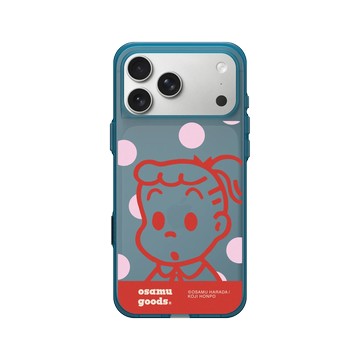 iPhone 17 Pro Max Clear (相機按鈕) 夜幕藍 - OSAMU GOODS - 大圓點系列-Jill