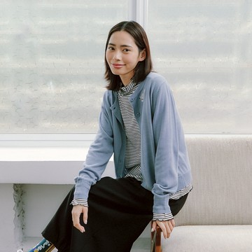 【Dailo】小飛鼠疊疊樂繡花圓領針織外套 藍 綠 杏(魅力商品)