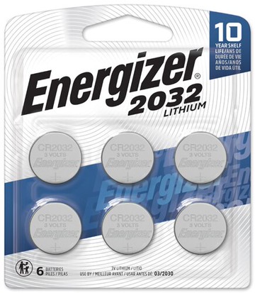 Energizer 2032 3V Lithium Batteries 6 Pack