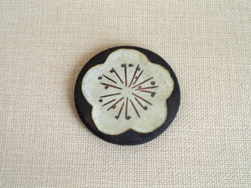 小碟 銀彩 梅c-b