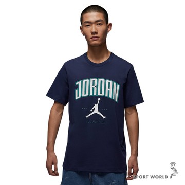 Nike 短袖上衣 男裝 Jordan 純棉 藏青【運動世界】HQ0010-410
