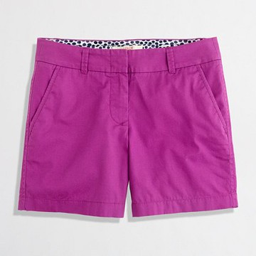 美國百分百【全新真品 】J.Crew 短褲 褲子 JC 休閒 Chino 經典 百慕達 5" 棉 薄 深葡萄紫 00 0 2號 F143