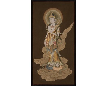 啟迪的神聖形象日本神靈唐卡