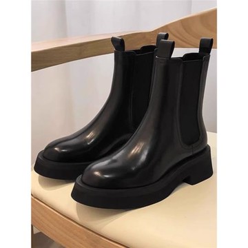 歐貨爆款短靴子女2025新款秋冬季厚底切爾西單靴今年流行的馬丁靴