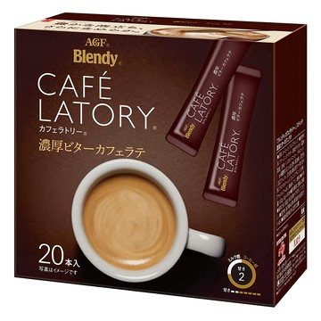 AGF Blendy LATORY 濃厚苦味咖啡拿鐵 職人嚴選 濃郁奶香  9g  20條  1盒