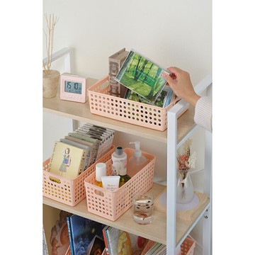 日本製【INOMATA】淡色系收納籃(顏色隨機)