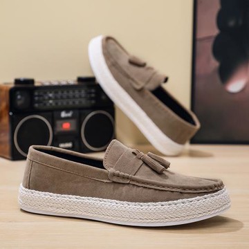 跨境男鞋男士休閑單鞋輕便舒適百搭平底套腳休閑鞋駕車開車鞋夏季