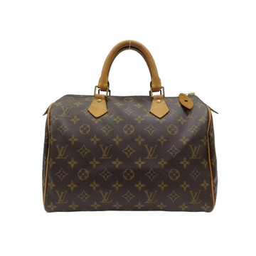 LOUIS VUITTON LV 路易威登 棕色 原花帆布 SPEEDY 30 手提包 M41526 無鑰匙 【二手名牌BRAND OFF】