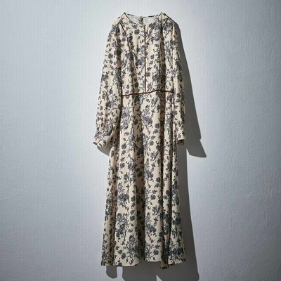 フェリシモ ミュルーズモダン ヴィンテージパターンプリントワンピース Felissimo Mede19f 通販 Lineポイント最大get Lineショッピング