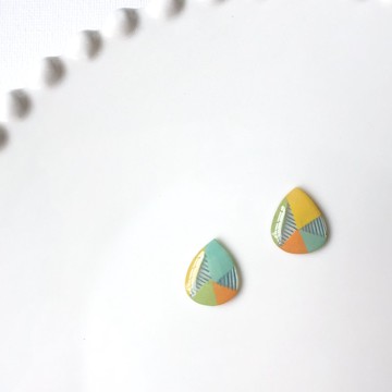 跳舞水滴夾式/針式耳環